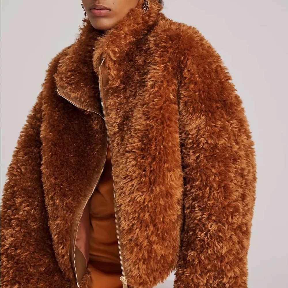 Maeve Anthropologie Faux Fur Teddy Jacket